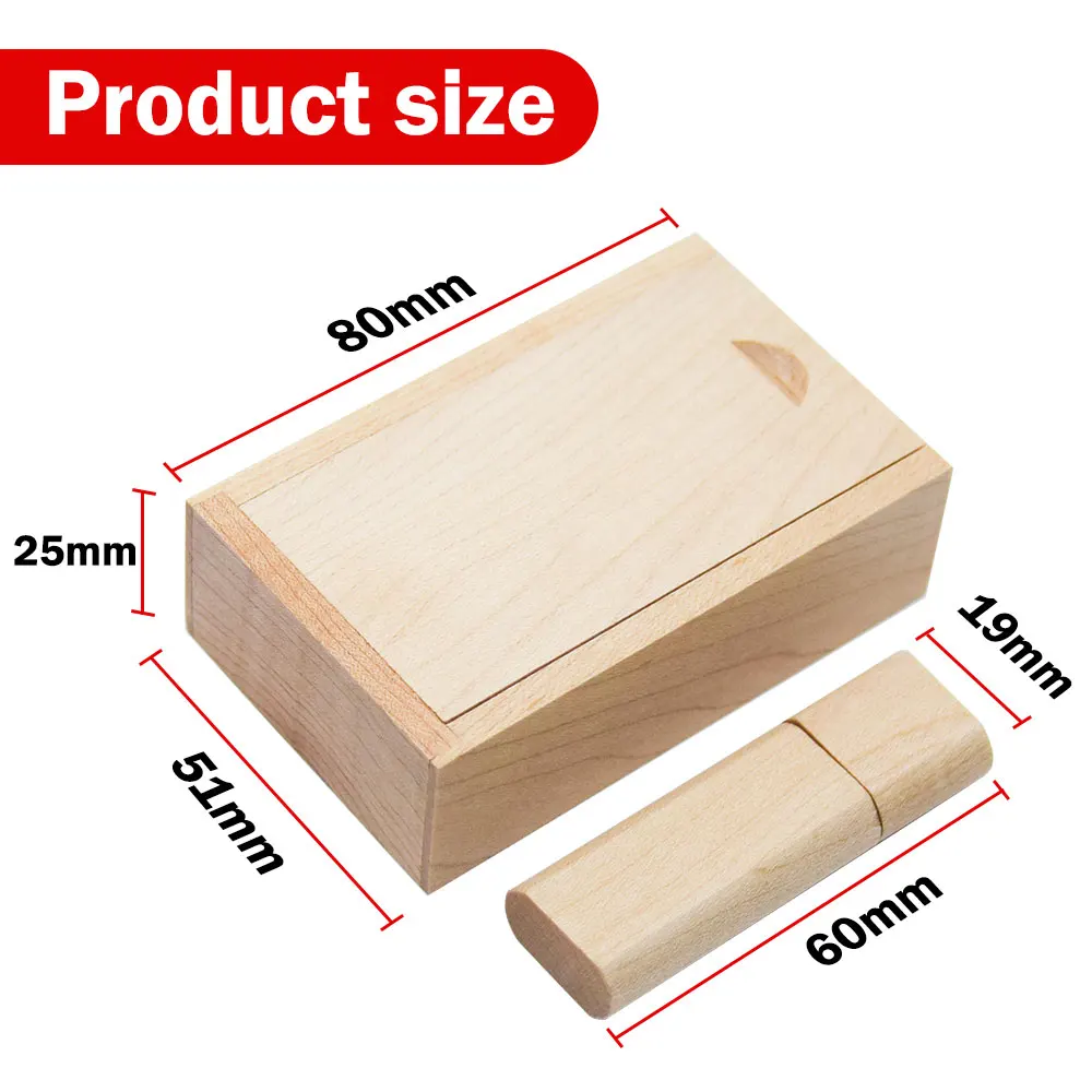 10PCS LOT Wooden Box USB 3.0 Flash Drives 128GB Free Custom Logo Pen Drive 64GB High Speed Memory Stick 32GB 16GB 8GB 4GB