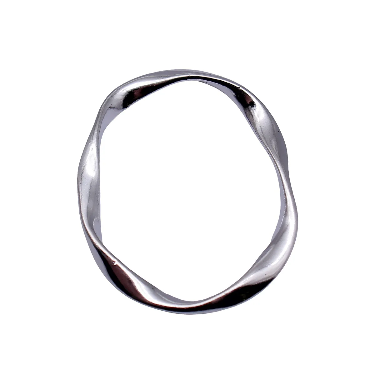 WYSIWYG 10pcs 33x27mm 5 Colors Irregular Hollow Twisted Geometric Elliptical Circle Charms For DIY Jewelry Making image 5