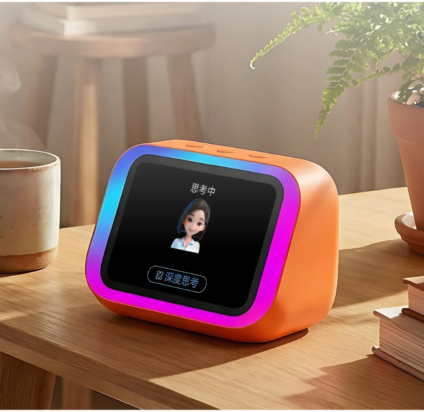 

НОВЫЙ Bluetooth-переводчик с RGB-подсветкой и динамиком, 18 языков, перевод в реальном времени, AI, Bluetooth 5.4, динамик с ЖК-дисплеем, игры, будильник
