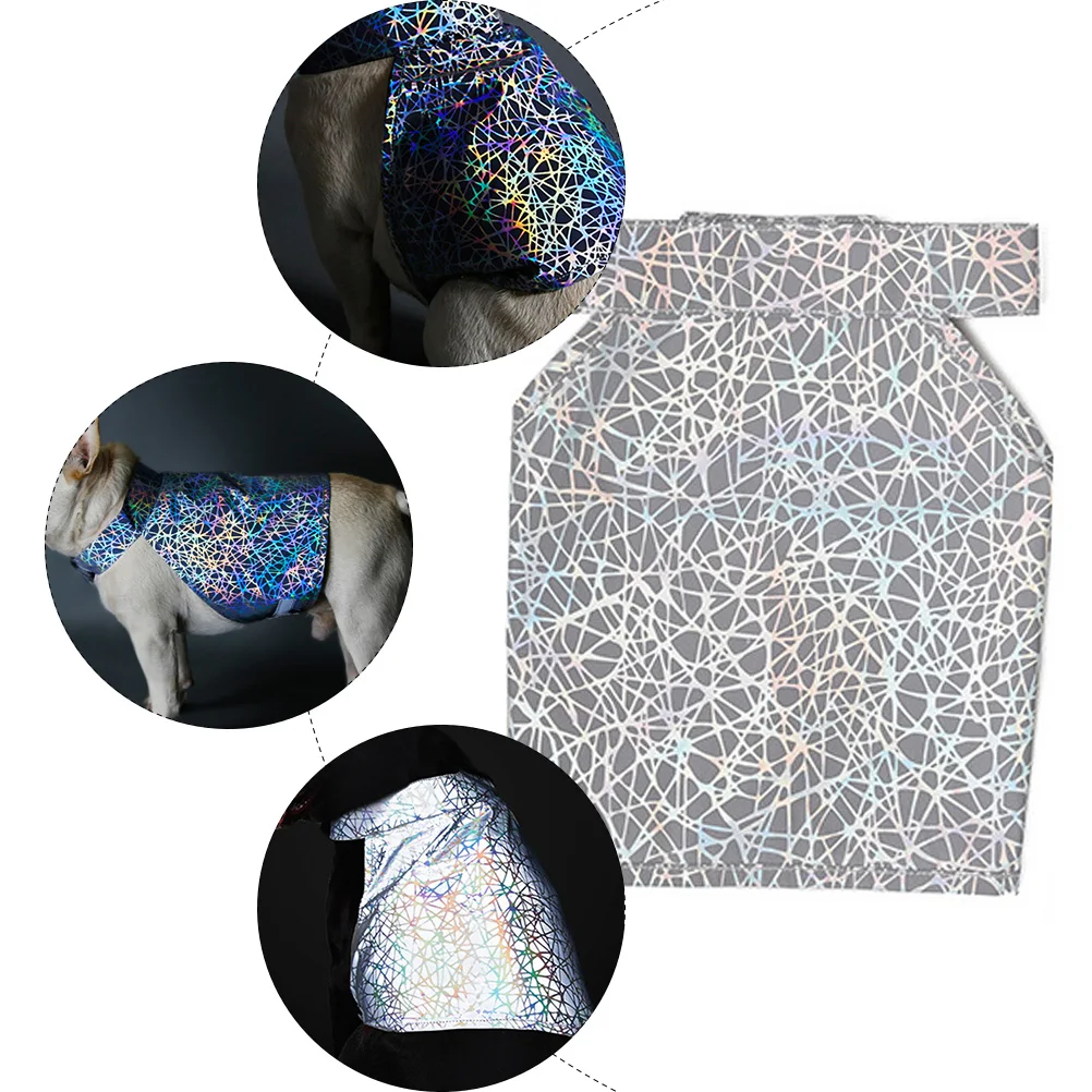 Pet Reflective Bird Nest Vest Polyester Colorful Cloth Grey S Adjustable Neck Chest Waterproof Warm Easy Clean Dog Grooming