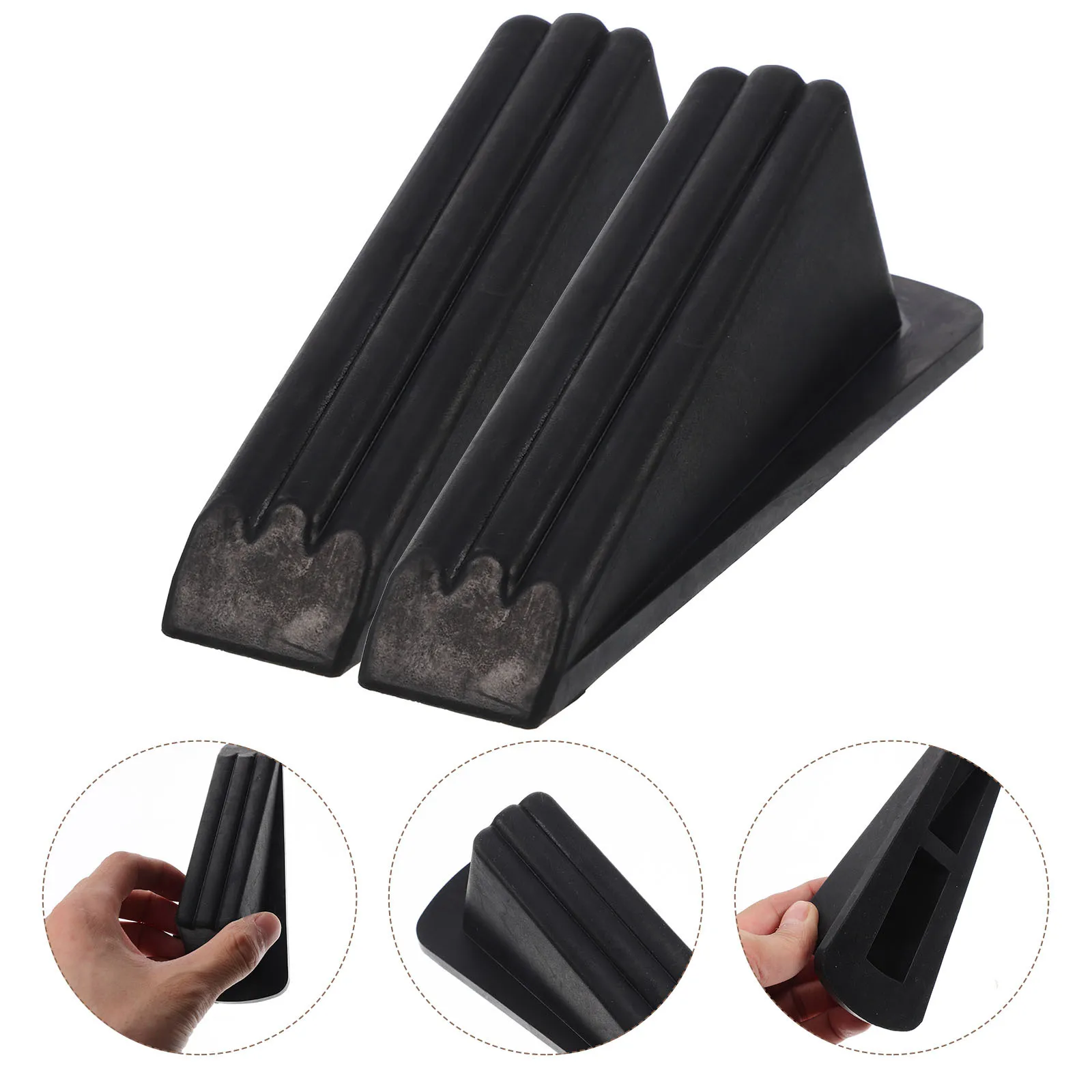 

2Pcs Door Stopper Anti Collision Nail Free Door Wedge for Bedroom Floor Wall Protector Noise Reduction