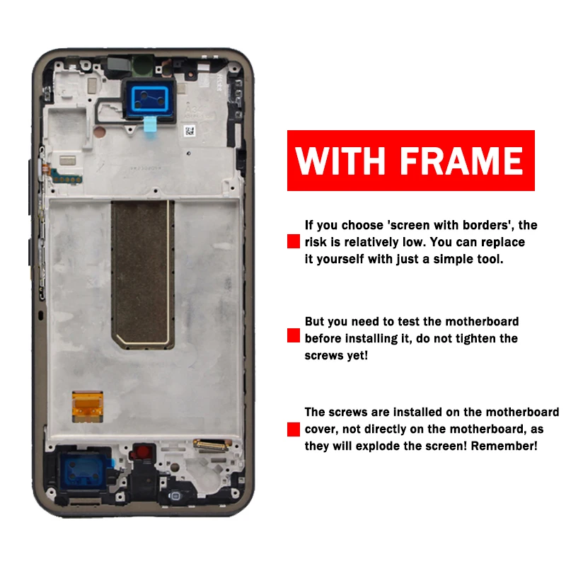 Pantalla táctil LCD con huella dactilar para móvil, piezas de reparación de pantalla de SM-A346, tamaño pequeño OLED de 6,5 pulgadas, para Samsung