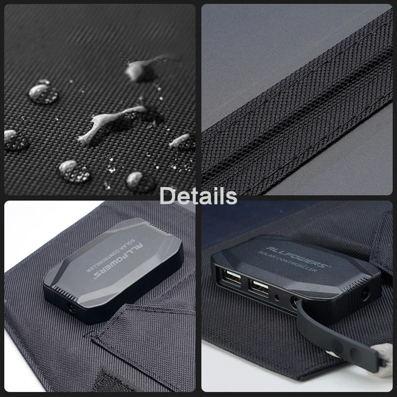 ALLPOWERS-Carregador de Painel Solar, Carregamento Solar para Telefone, Banco de Potência, Drone, Bateria de Carro, Projetor, Central Elétrica, 5V, 18V, 21W, 12V