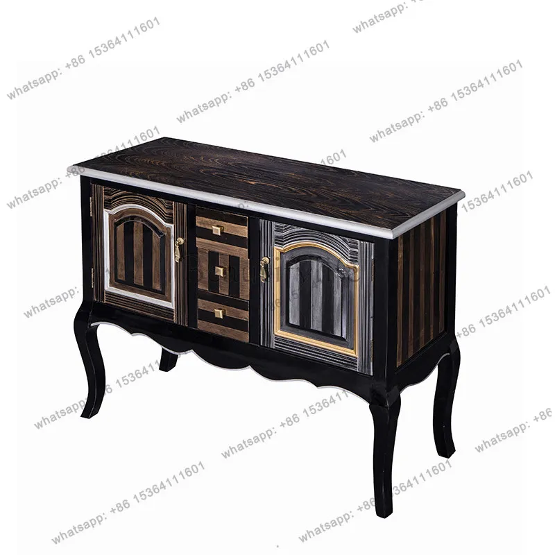 

Postmodern simple entrance cabinet living room solid wood decoration light luxury foyer dining side locker