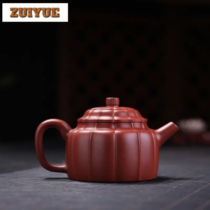 200 مللي ييشينغ الأرجواني الطين أباريق الشاي اليدوية الضلع دي تشونغ وعاء الخام خام Dahongpao الطين الشاي Infuser غلاية مع مصفاة Zisha طقم شاي #2