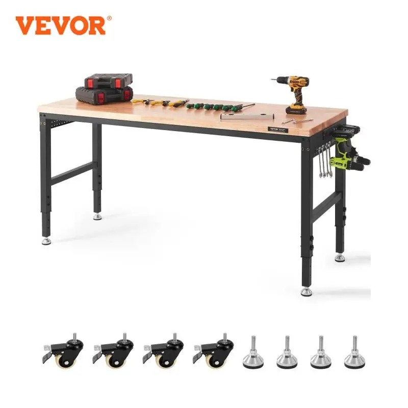 

VEVOR Multifunctional Wood Work Bench Operation Saw Table with 10-Height Adjustable Holes Inverted Flip Tool for DIY Woodworking