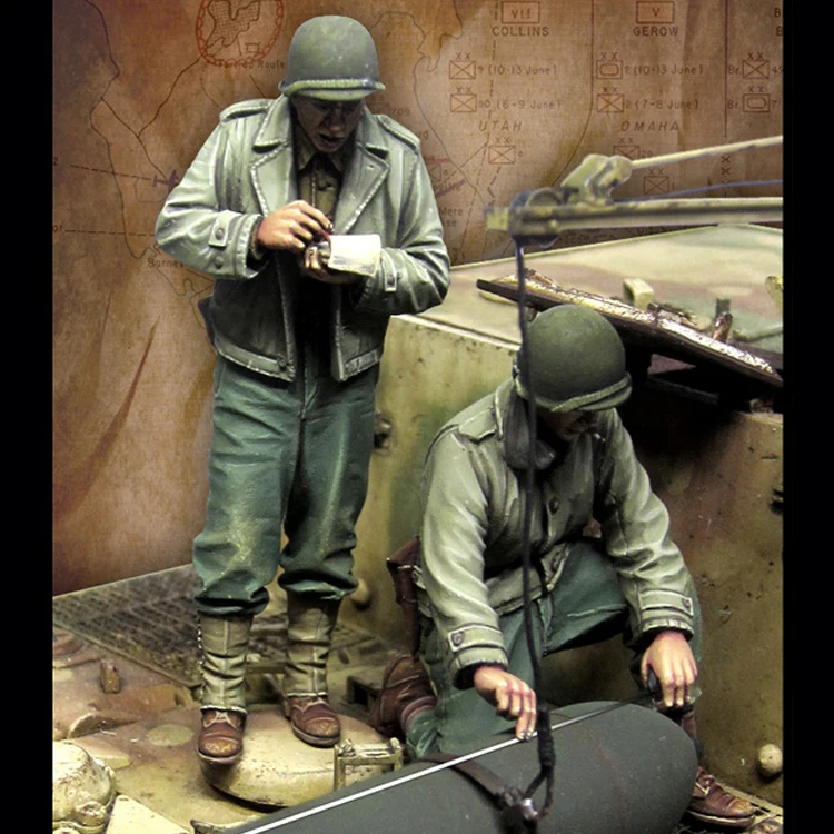 1/35 Resin Model figure GK Soldier US fanteria. WW2 tema militare del kit non assemblato e non verniciato della seconda guerra mondiale