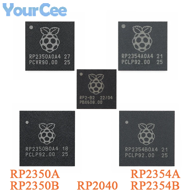 5PCS/1PC RP2350A RP2350B RP2354A RP2354B RP2040 Microcontroller Chip MCU IoT Control Main Controller