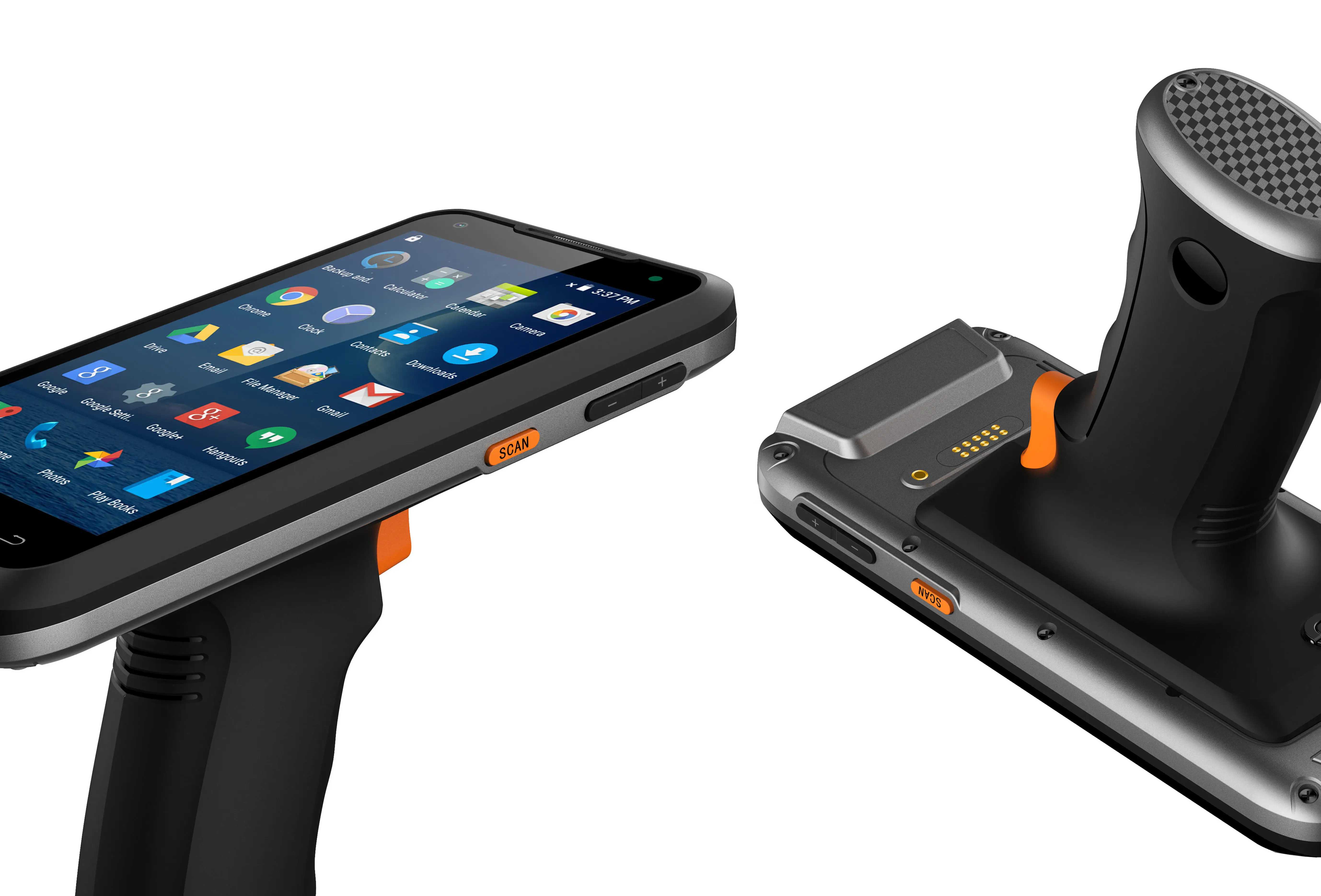 Caribe PL-55L Android محطة محمولة مع قبضة ماسح الباركود المساعد الشخصي الرقمي لمسح RFID والرمز المتوفر في المخزون