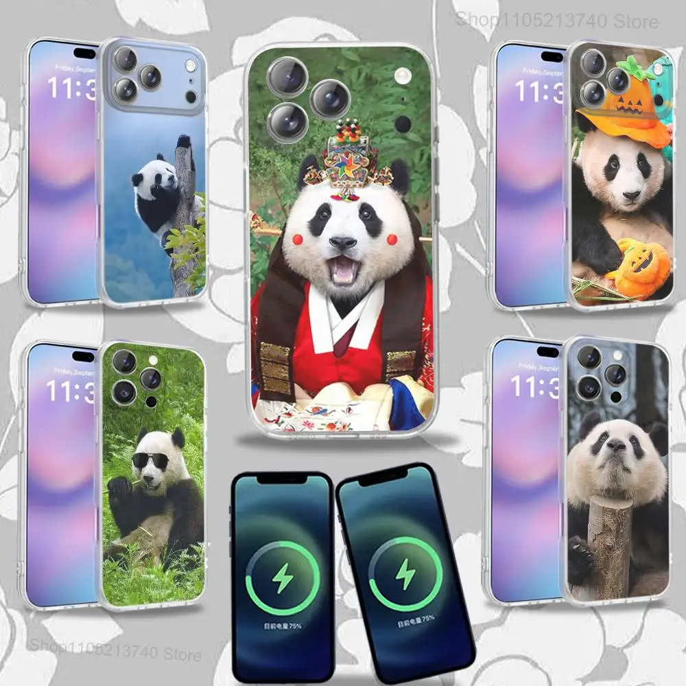 

Black and white fubao panda Phone Case For iPhone 16,14,11,17,13,15,12,Air,Plus,Pro,Max,E,Mini Frosted for MagSafe Magnetic