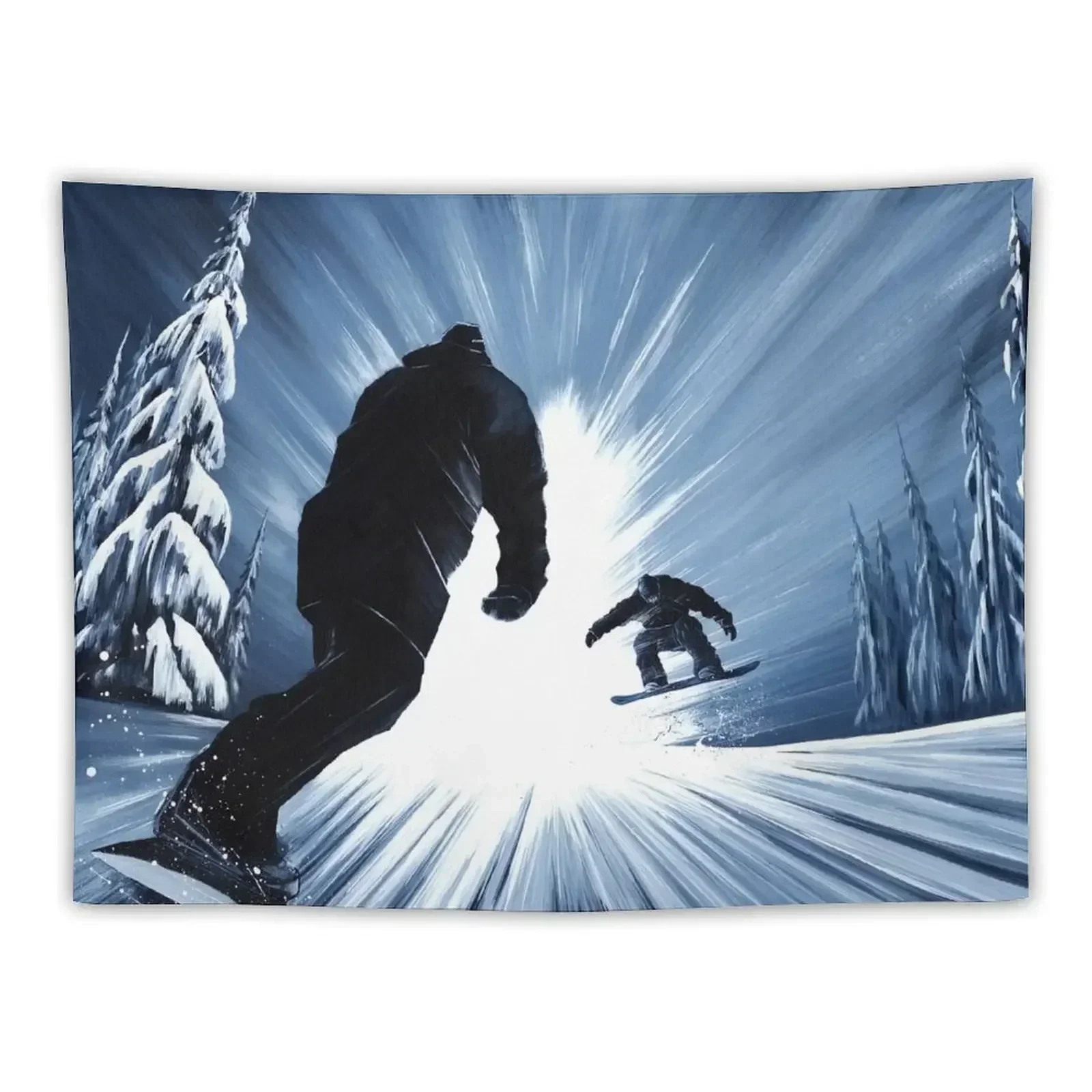 Snowboarding Friends II Tapestry Living Room Decoration Home Decorations Aesthetic Aesthetic Home Decor For Bedroom Tapestry