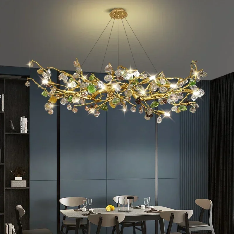 Nordic home decor dining room Pendant crystal lamp lights indoor lighting Ceiling hanging light chandelier lamps for living