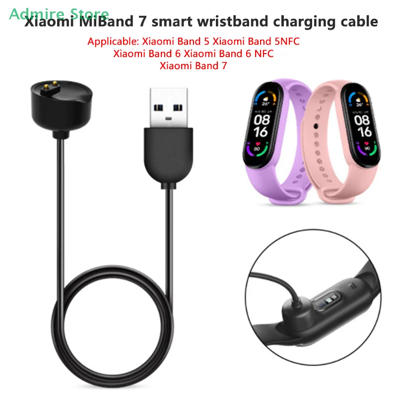 Magnetyczna ładowarka do Xiaomi Mi Band 5 6 7 NFC, zamienna ładowarka USB, kabel ładujący do inteligentnej opaski Mi Band 5 6 7
