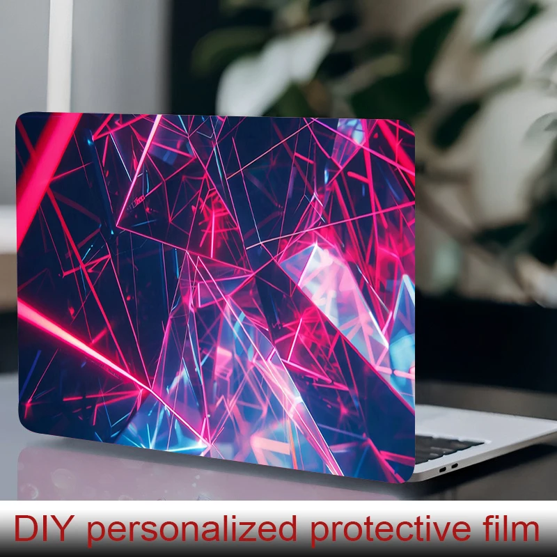 

2 laptop stickers Curved Light & Shadow Protective film, DIY scratch resistant sticker