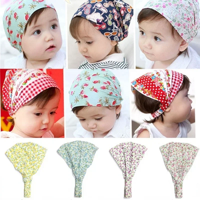 Elastic Children Printed Headband Mother Aldult Hijab Floral Baby Bandanas Kids Headwear Hats Newborn Head Scarf Accessories