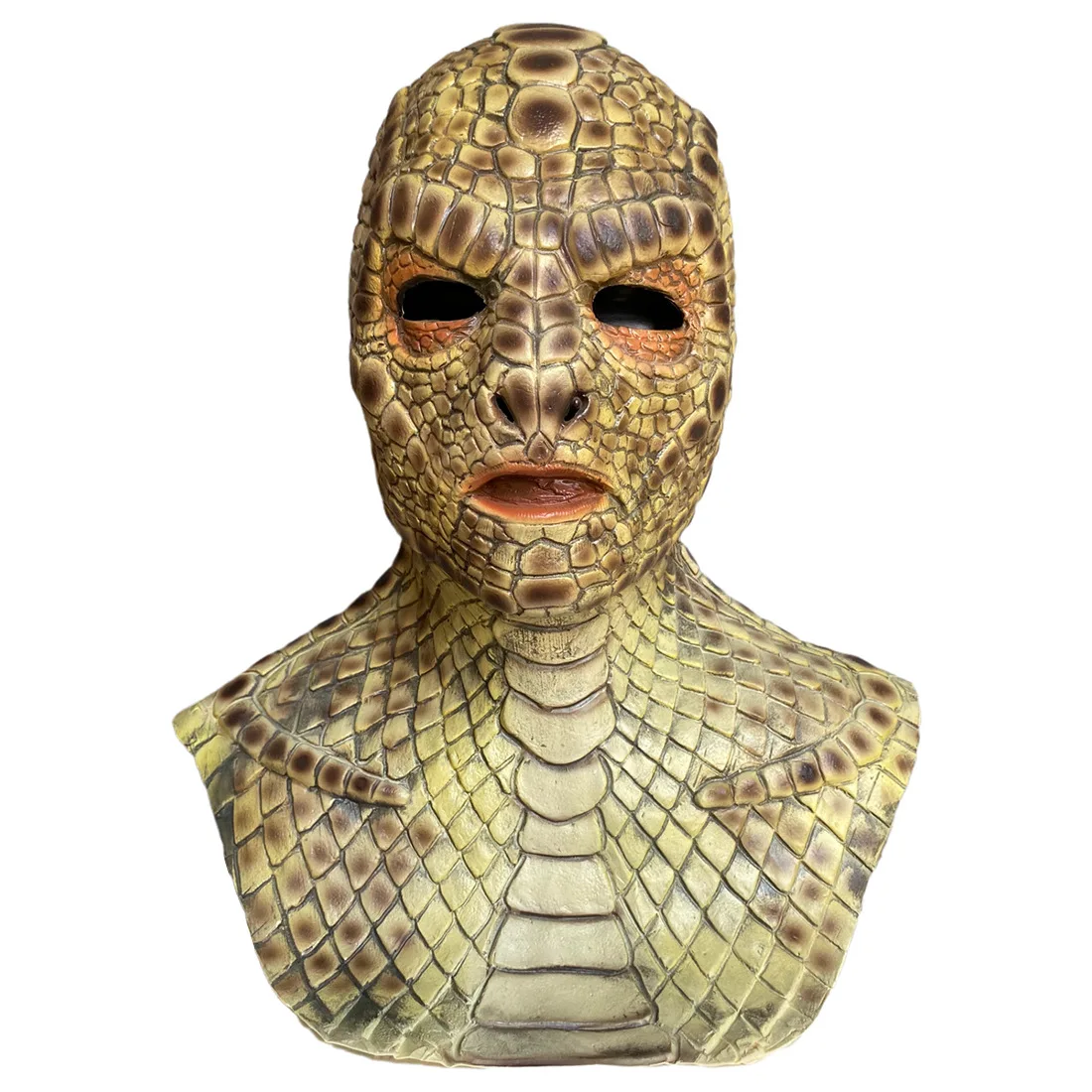 

Snake Skin Mask Creepy Horror Reptile Demon Monster Full Head Latex Cosplay Party Carnival Mask