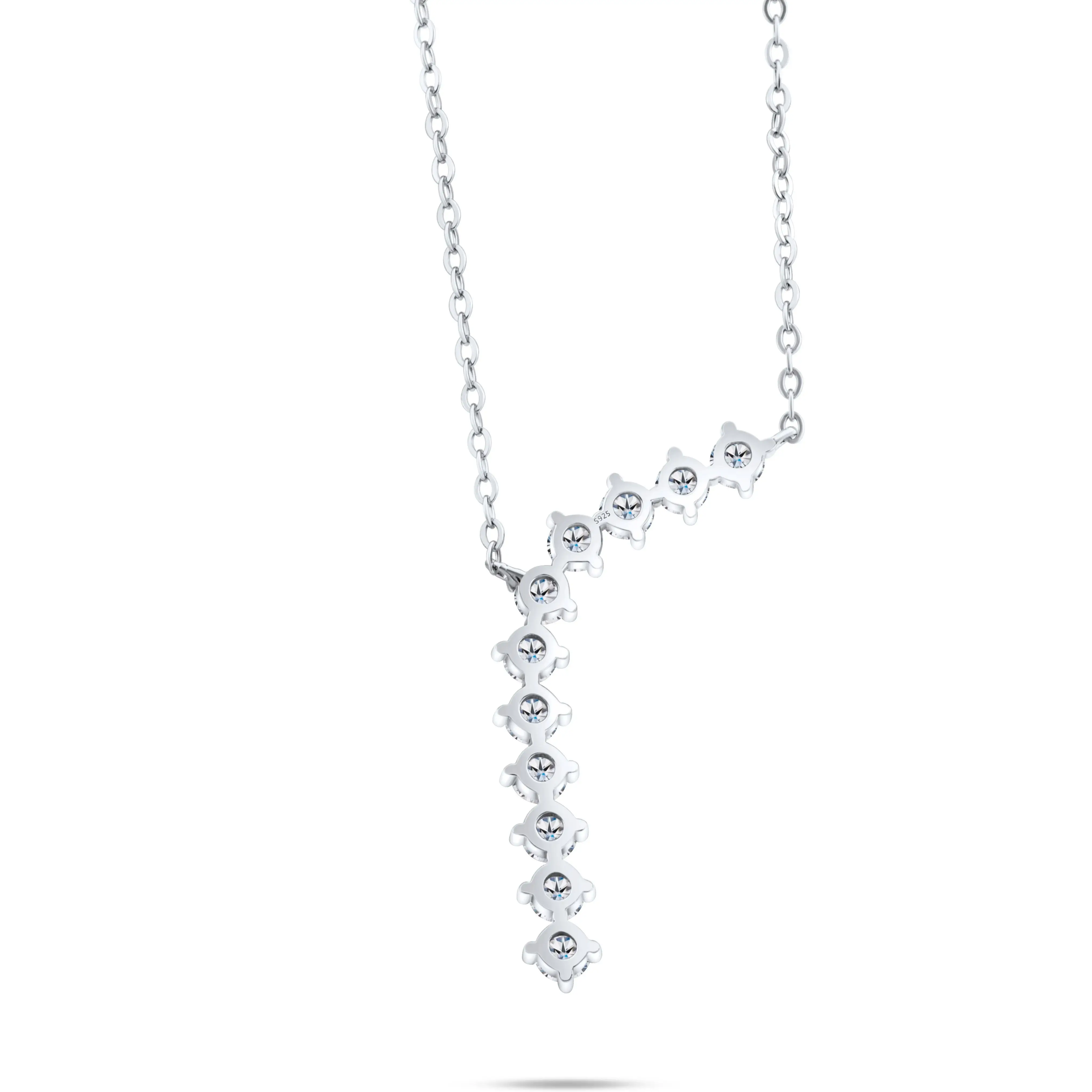 1,1 CT Moissanit-Halskette aus Sterlingsilber 925, langlebig, Pass-Diamant-Tester, Hochzeitsgeschenk für Frauen, Brautparty, Schmuck, Geschenk