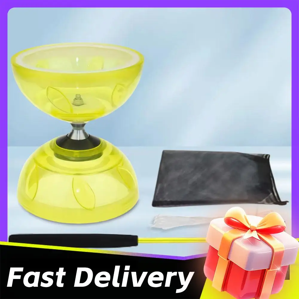 

Набор из 4 китайских диаболо (диаболо-йо-йо) с 2 палочками, шнуром и сетчатой сумкой для всех возрастов и акробатических выступлений