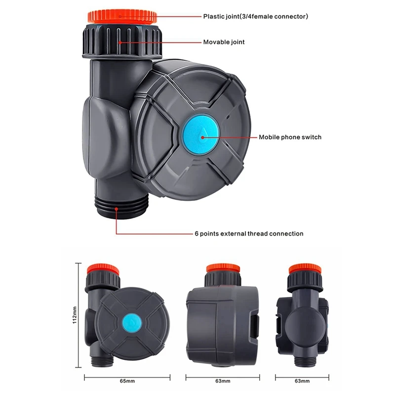 Smart Life Bluetooth Tuin Home Irrigatie Water Timer Wifi Water Timer Mobiele Telefoon Afstandsbediening Duurzaam (B)