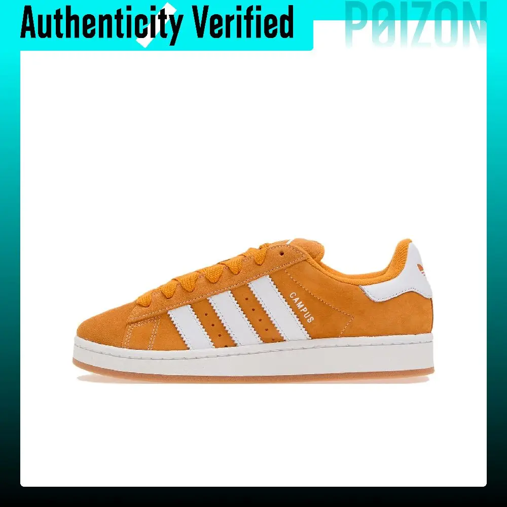 Adidas Originals CAMPUS 00s, Zapatos de Skateboard de Cuero y Gamuza de Caña Baja para Hombre, Naranja y Blanco, ID1436