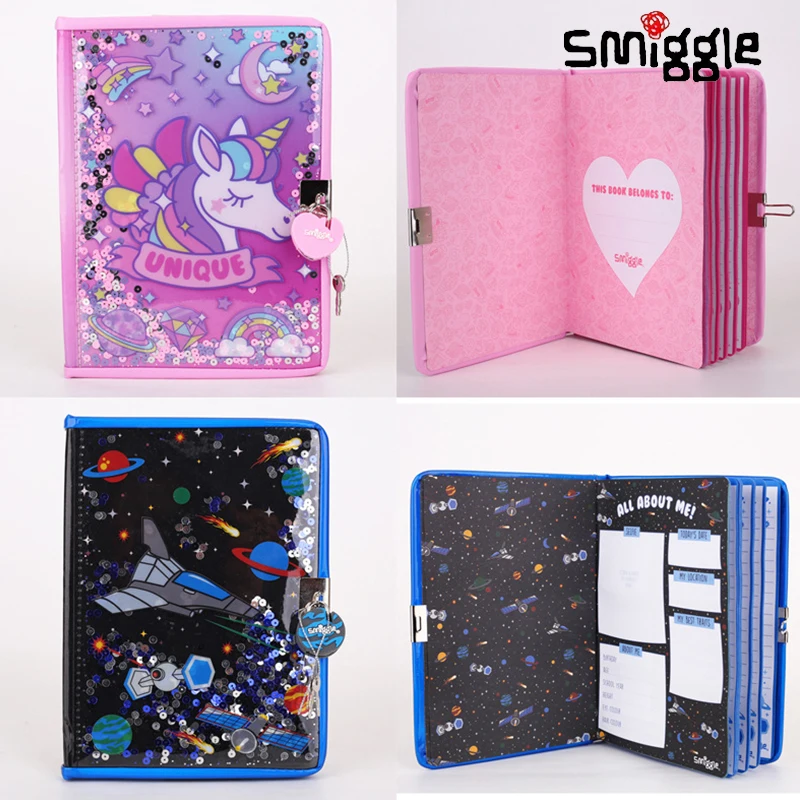 Genuine Australian Smiggle Diary A5 Thick Lock Notebook Student Memorandum Recording Life Diary Gift For Children