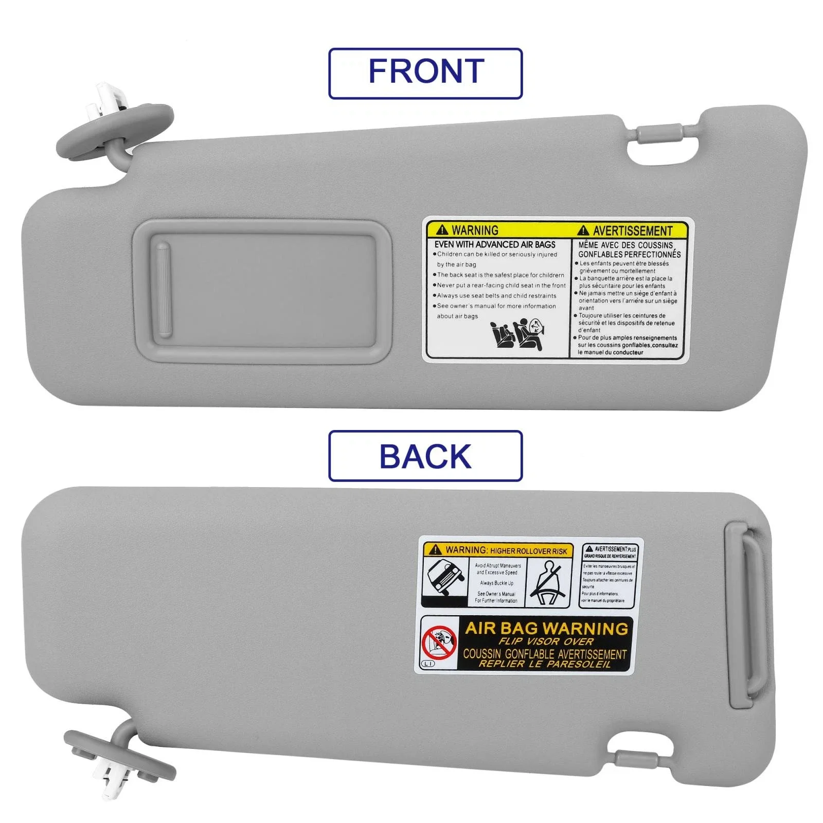 

Автомобильный солнцезащитный козырек подходит для Toyota Highlander 2008-2013 с крышкой зеркала для блокировки солнечного света 74320-48500-B0