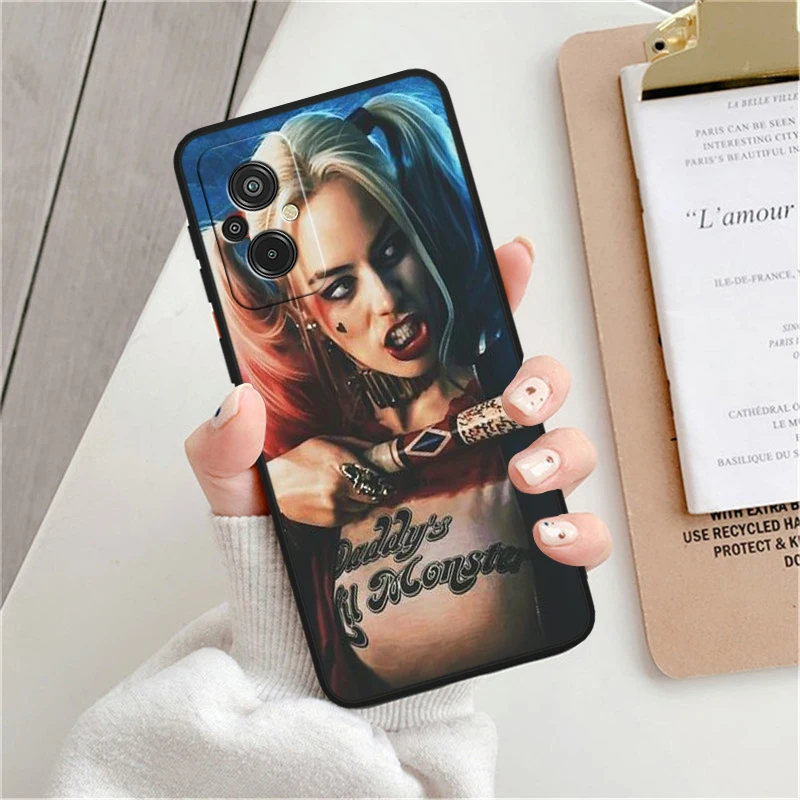 Harley Quinn Clown For Xiaomi Redmi K60 12C 12 11A A1 11 10C 10X 9T 9C 9AT 8A Pro Silicone Black Phone Case