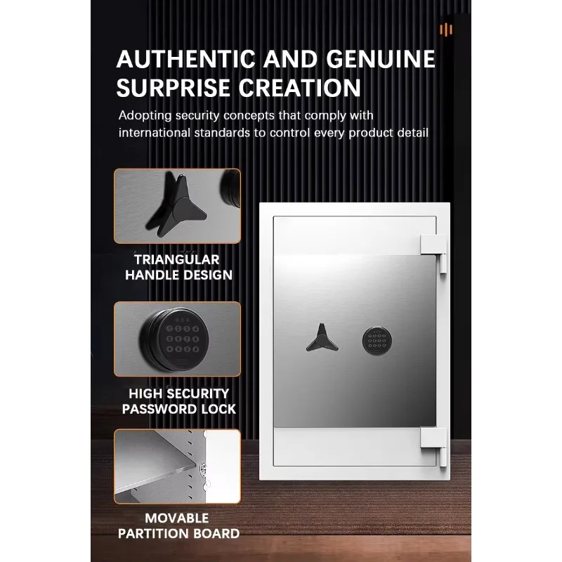 Heavy Duty Metal Fireproof Safe Box Steel Security Cash and Money Coffre Home Fireproof Safe