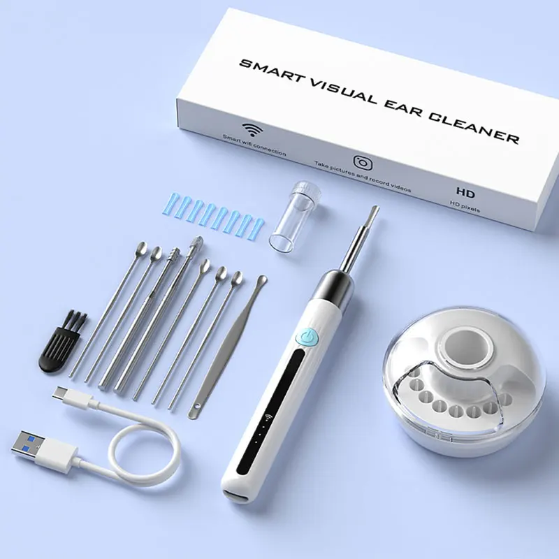 Visual Ear Sticks WIFI Ear Picker Portable Ear Cleaner Endoscope Video Ear Camera 6LED 1080P Ear Wax Removal Kit Ear Spoons Case