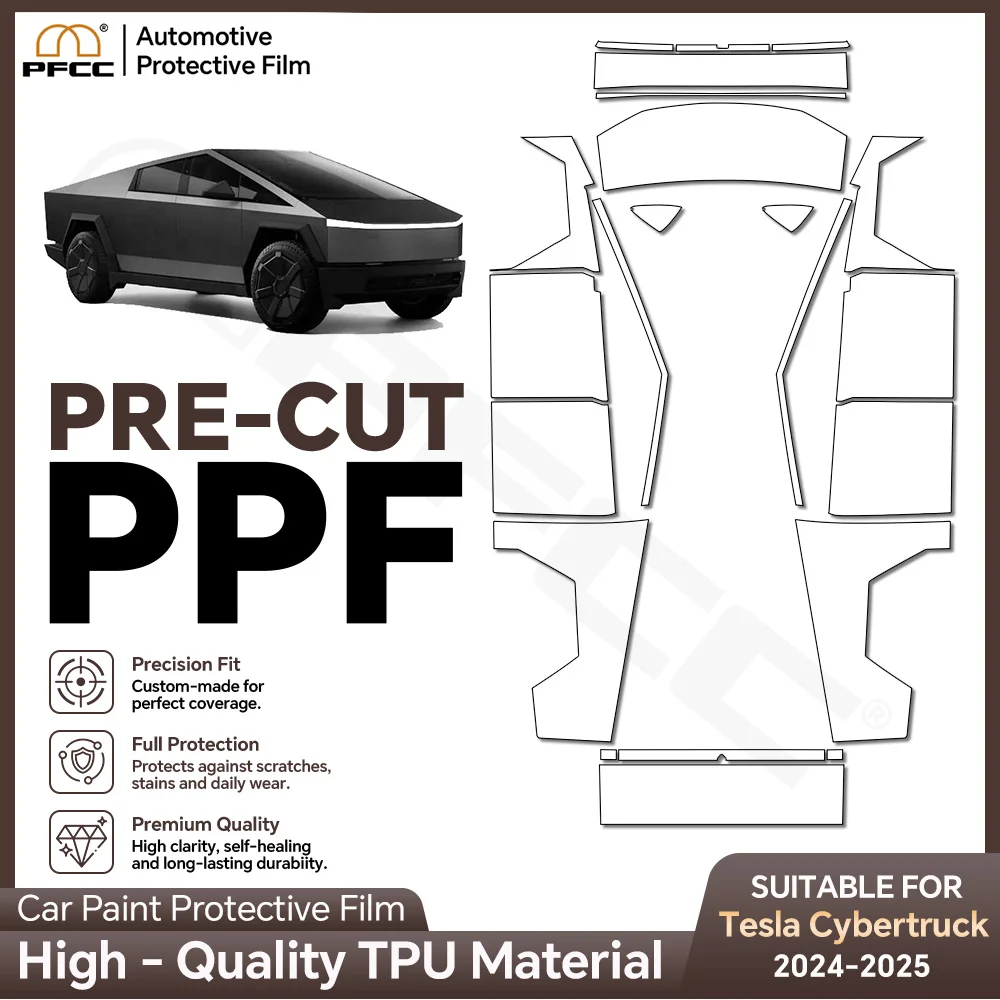 For For Tesla Cybertruck 2024-2026 9Mil Pre-cut Clear PPF Anti-scratch TPU Paint Protection Film Car Body Resistant Repairable Cover - Aliexpress Deal