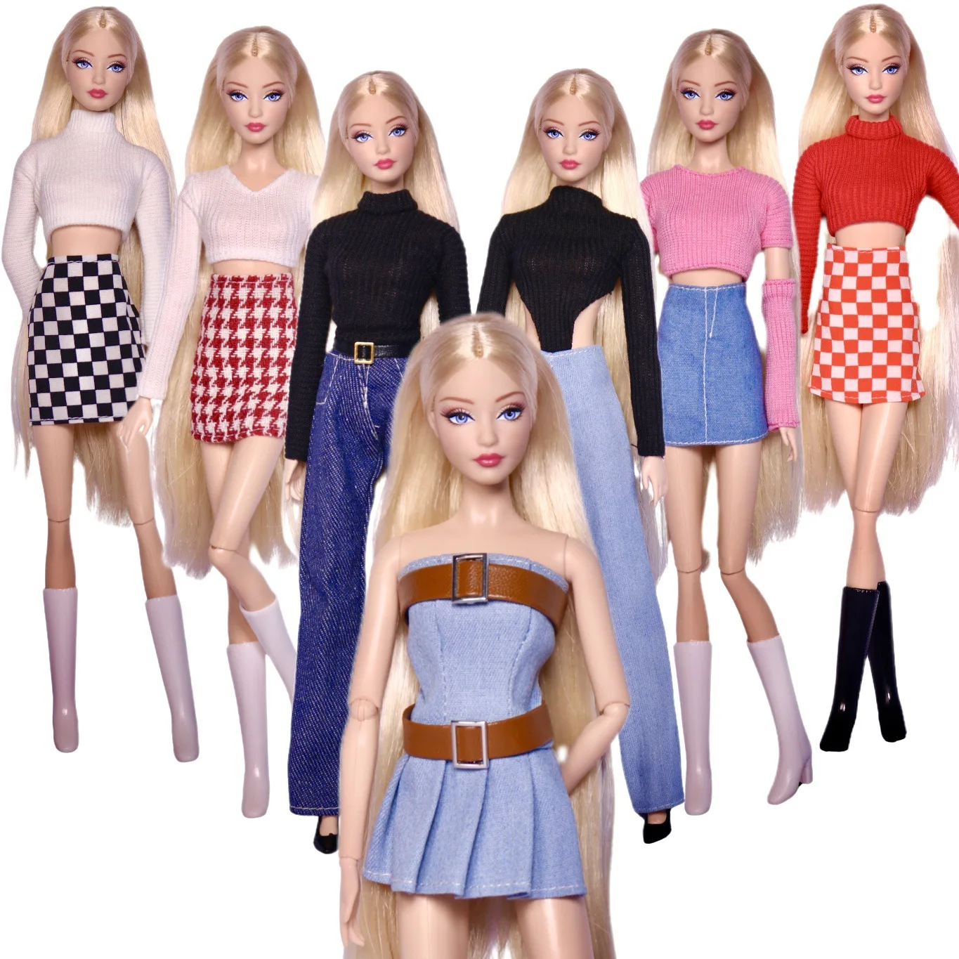 Custom Design Doll Accessories and Gift suits clothes dresses skirt for 1/6 Scale BB Xianxian FR Dolls