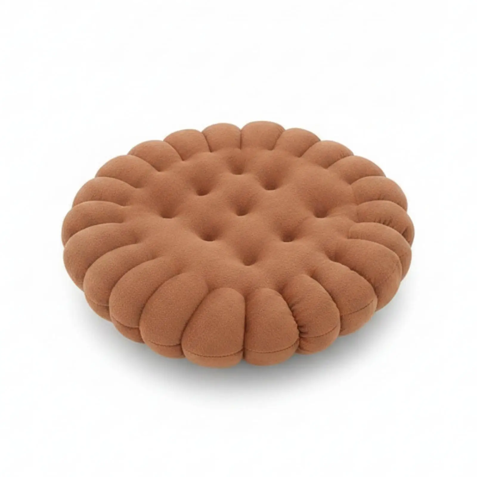Decorative Biscuit Style Plush Round Seat Cushion Thick Padded Chair Floor Pillow for Living Room Office