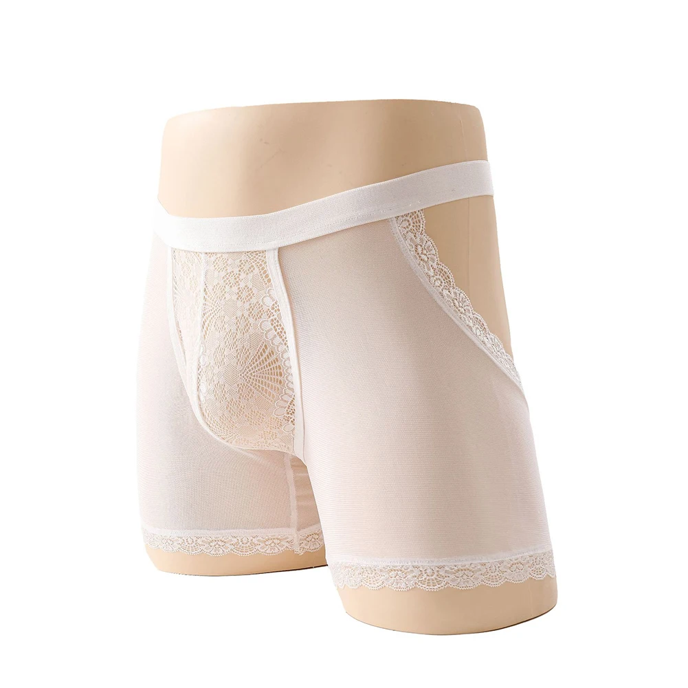 

Mens Sissy Boxers Sheer See Through Briefs Erotic Hombre Underwear U Gay Sissy Pouch Slight Strech Shorts Soft Sleep Underpants