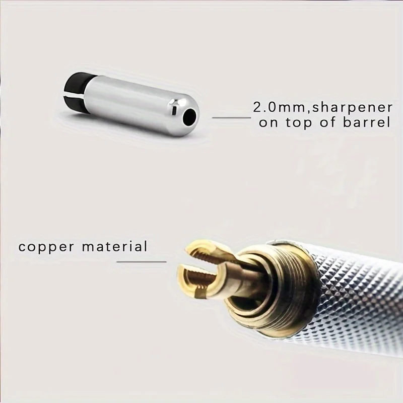 Metall Druckbleistift 0,3/0,5/0,7/0,9/1,3/2,0mm Zeichnung Automatische HB Bleistiftminen Set Schule Büro Schreiben Kunst Schreibwaren – Detail 4