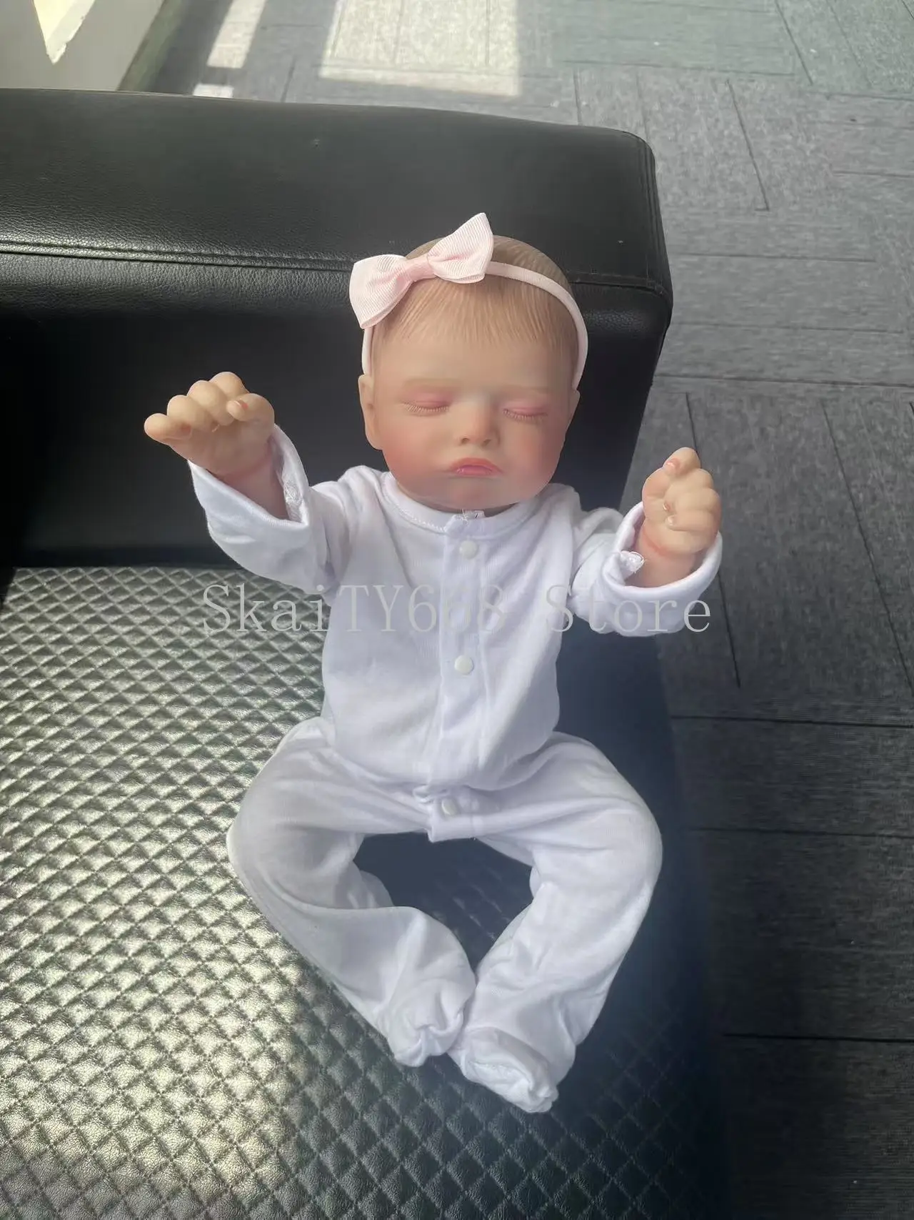 17inch Reborn Baby Doll Rosalie Newborn Baby Size Handmade Real Life baby Dolls 3D Painted Visible Veins Bonecas Bebe Reborn