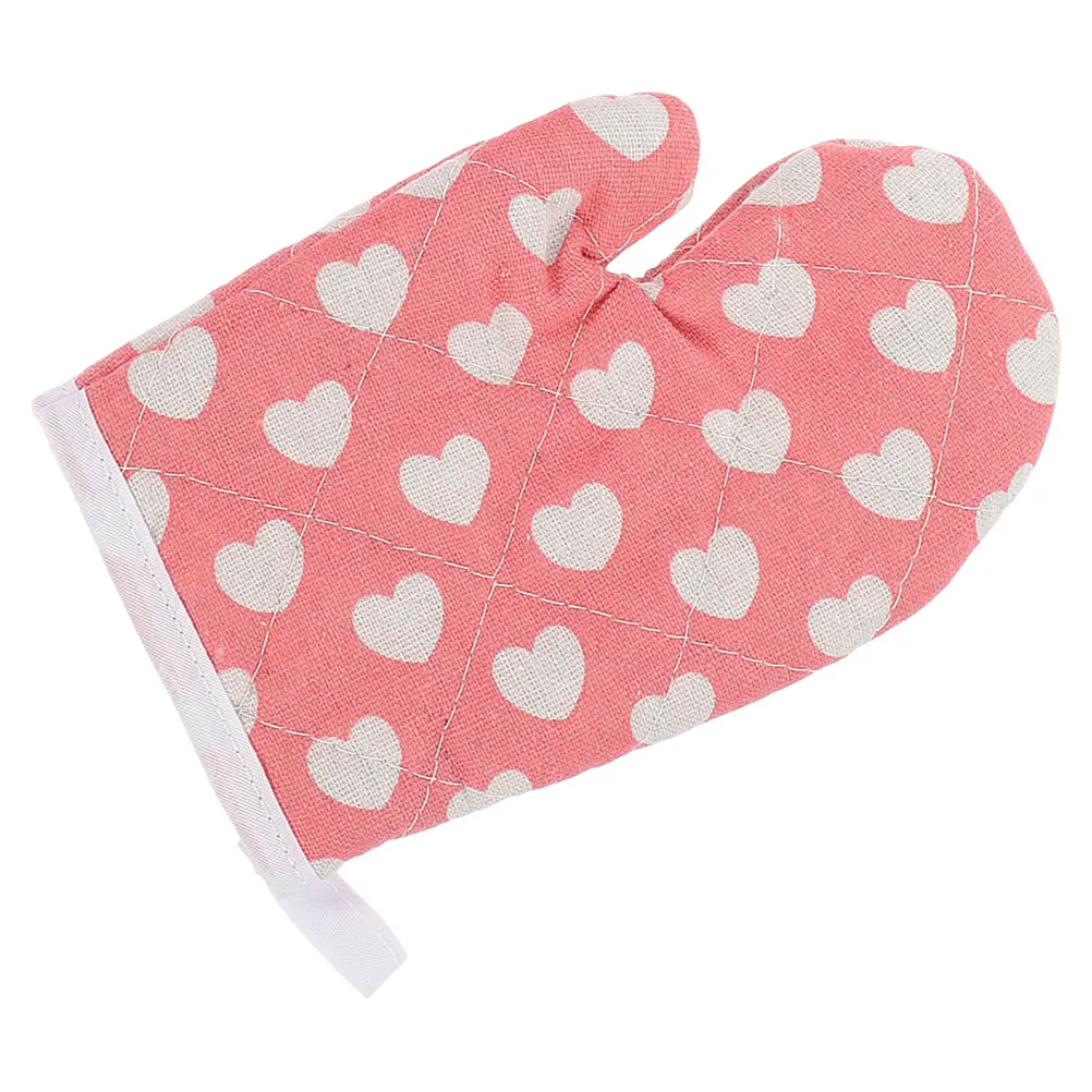 

Baking Gloves Heat Resistant Mitts Kids Play Oven Cute Stove Farmhouse Kitchen Gloves Printed Cooking Child Mitts Breathing