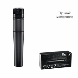 SM57 Mini Microphone Stereo Studio Mic KTV Karaoke Wired Handheld Mic Universal for Cell Phone PC Voice Recording