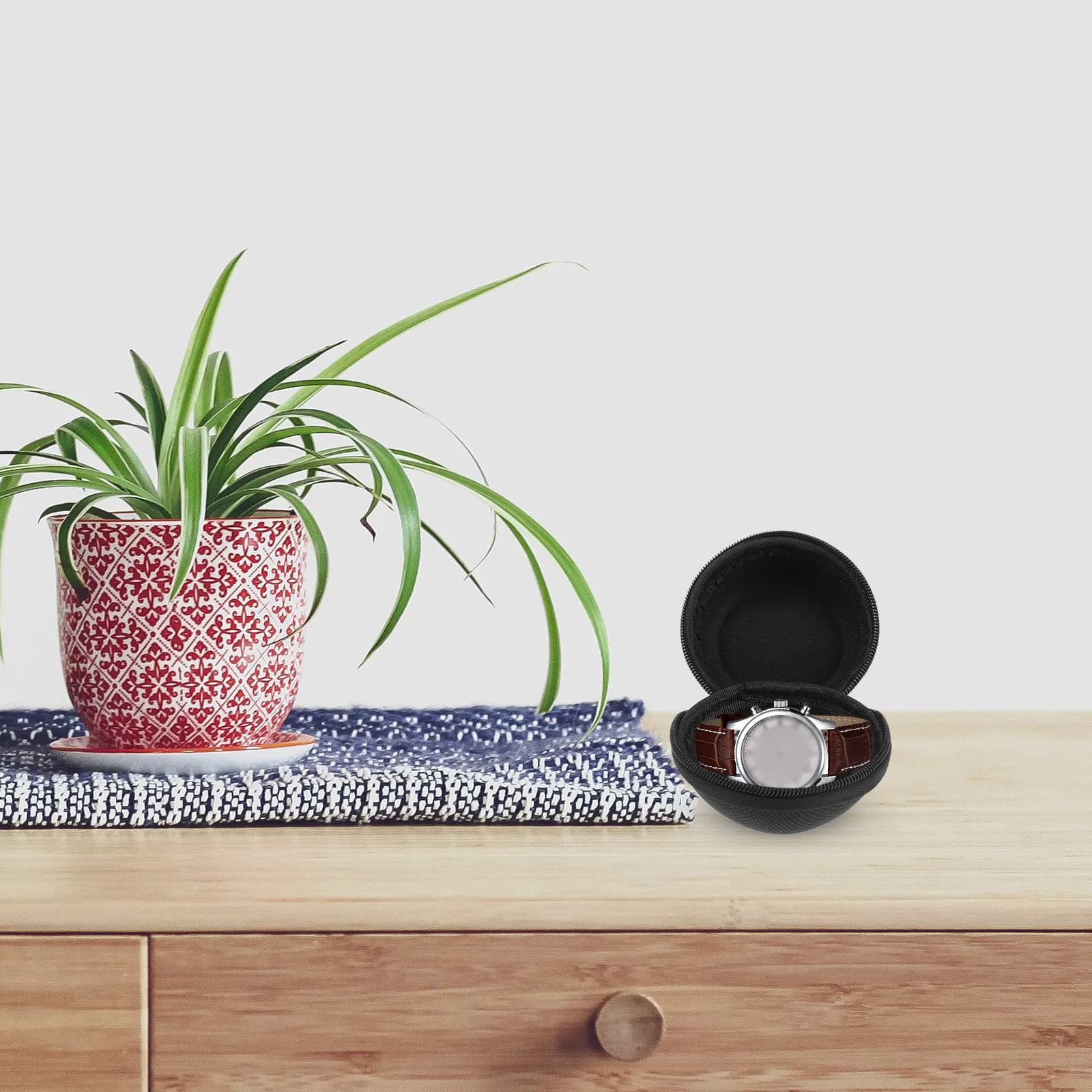 

2Pcs Round Watch Zipper Case Portable Lightweight Perfect for Holding Watches Watchbands Anywhere Round Watch Case