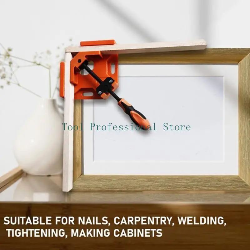 مشبك زاوية 57QF لأشغال الخشب 90 ° Clamp الأيمن زاوية الأرجوحة الفك مقبض واحد للأسماك لحام النجار للدبابات T #2