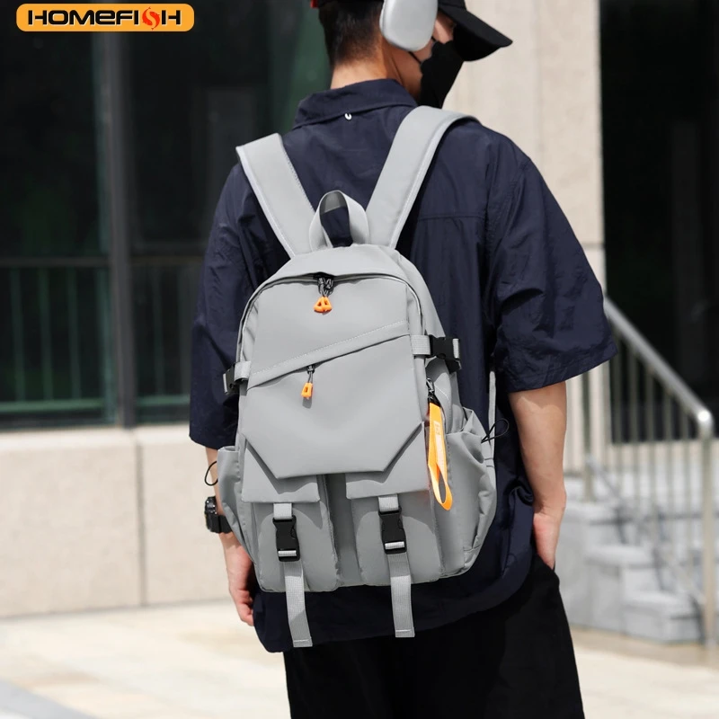HOMEFISH Men's Large Waterproof Backpack, Light Luxury Design, Ideal for Travel & School