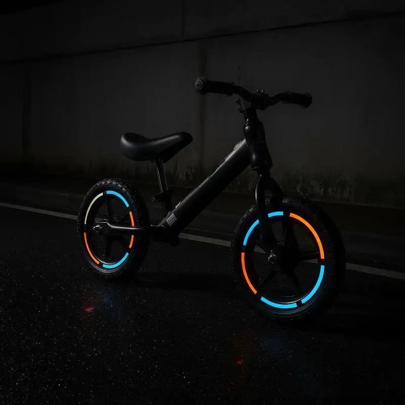 12 Stück Fahrrad-Reflektoraufkleber Farbige Reflektierende Reifenaufkleber Fahrradaufkleber – Detail 4