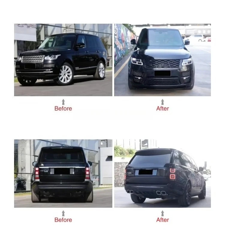 For Range Rover vogue 2013-2017 Upgrade to 2018-2022 SVO Version Old Upgrade to New  Front and Rear Bumper Completely Body Kit