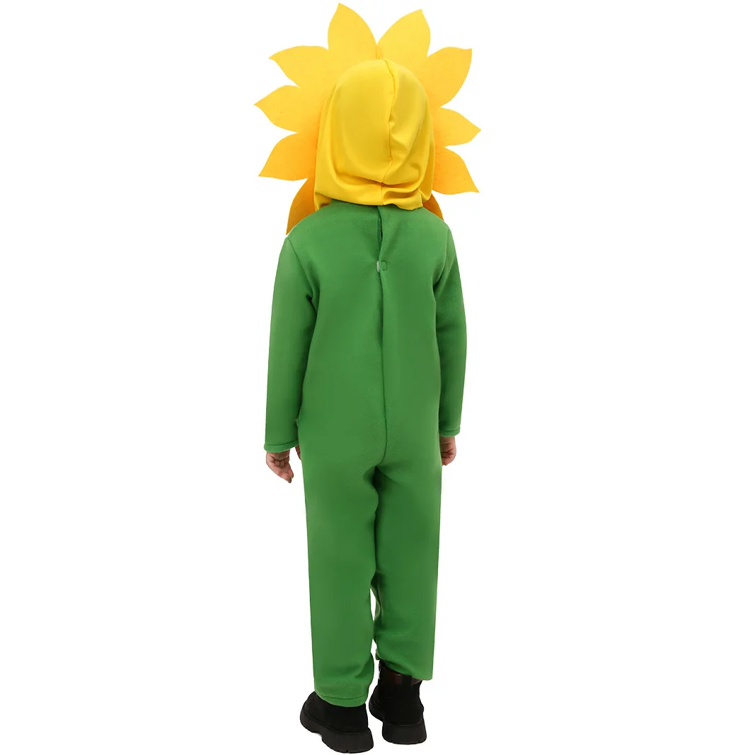 Children Clothing Bodysuit Cosplay Sunflower Costume Cute Hat Clothing Boys Girls Party Children's Day Stage Performance Clothes