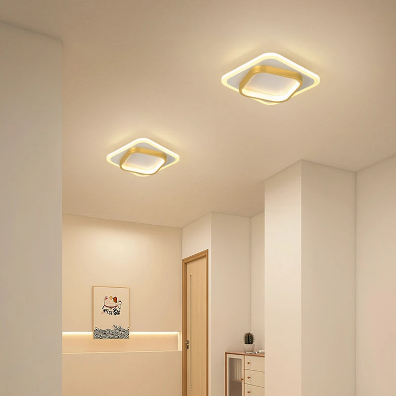 

DINDALLED Modern LED Ceiling Light for Corridor Stairs Bedroom Bathroom, Round Flush Mount Chandelier Indoor Lighting Fixture,