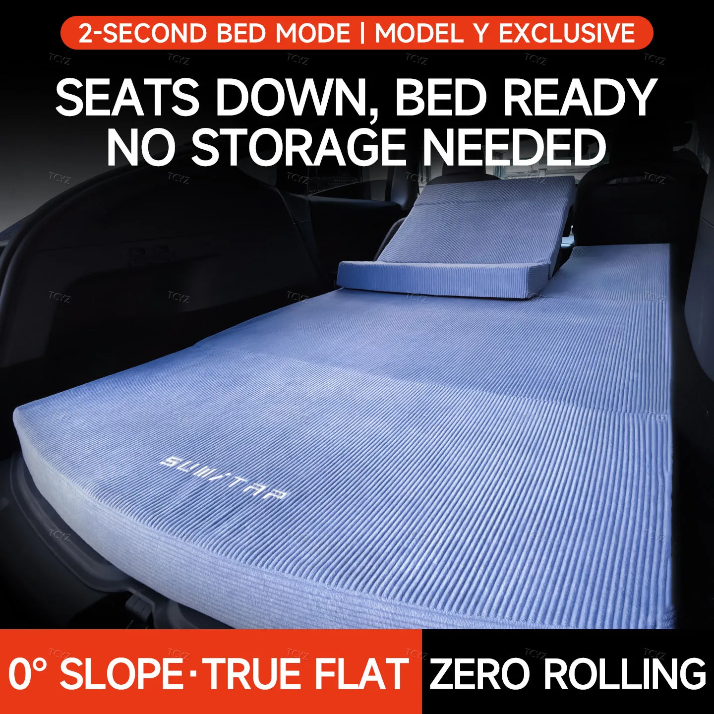 For Tesla Model Y 2020-2024&Model Y Juniper 2025 2026Mattress Accessories Car Foldable Memory Foam Four Season Camping Bed Pad