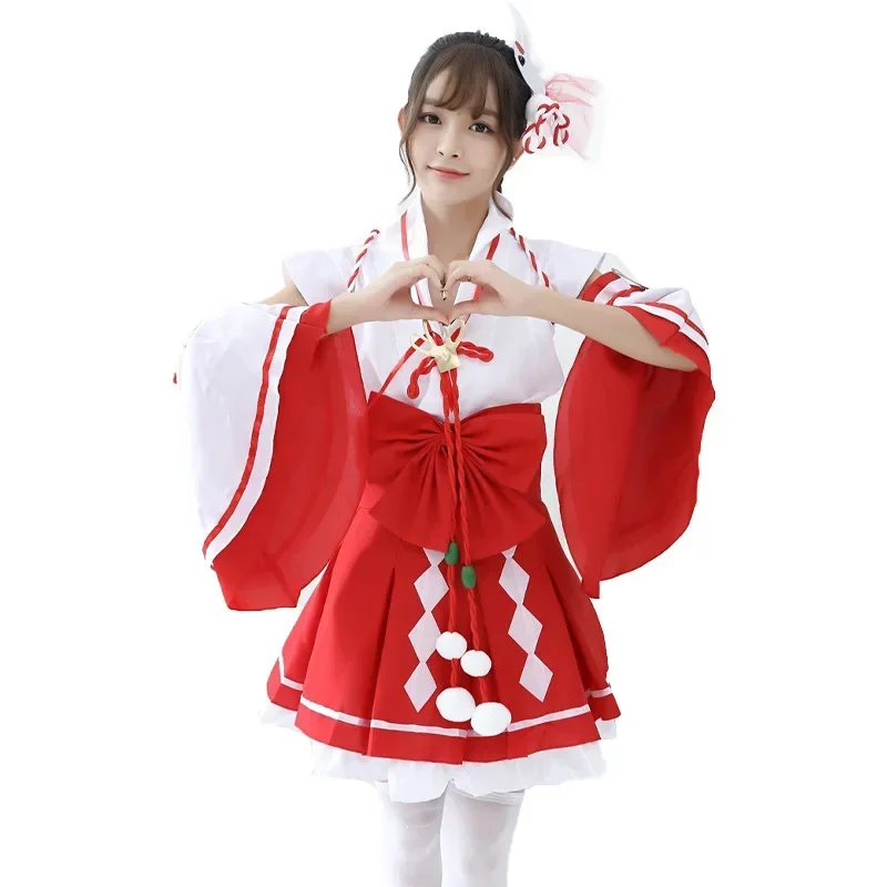 Japanese Anime Ladies Sexy Hot Girl Cute Bell Sleeve Kimono Dress Halloween Festival Party Stage Performance Costume Suit 2025