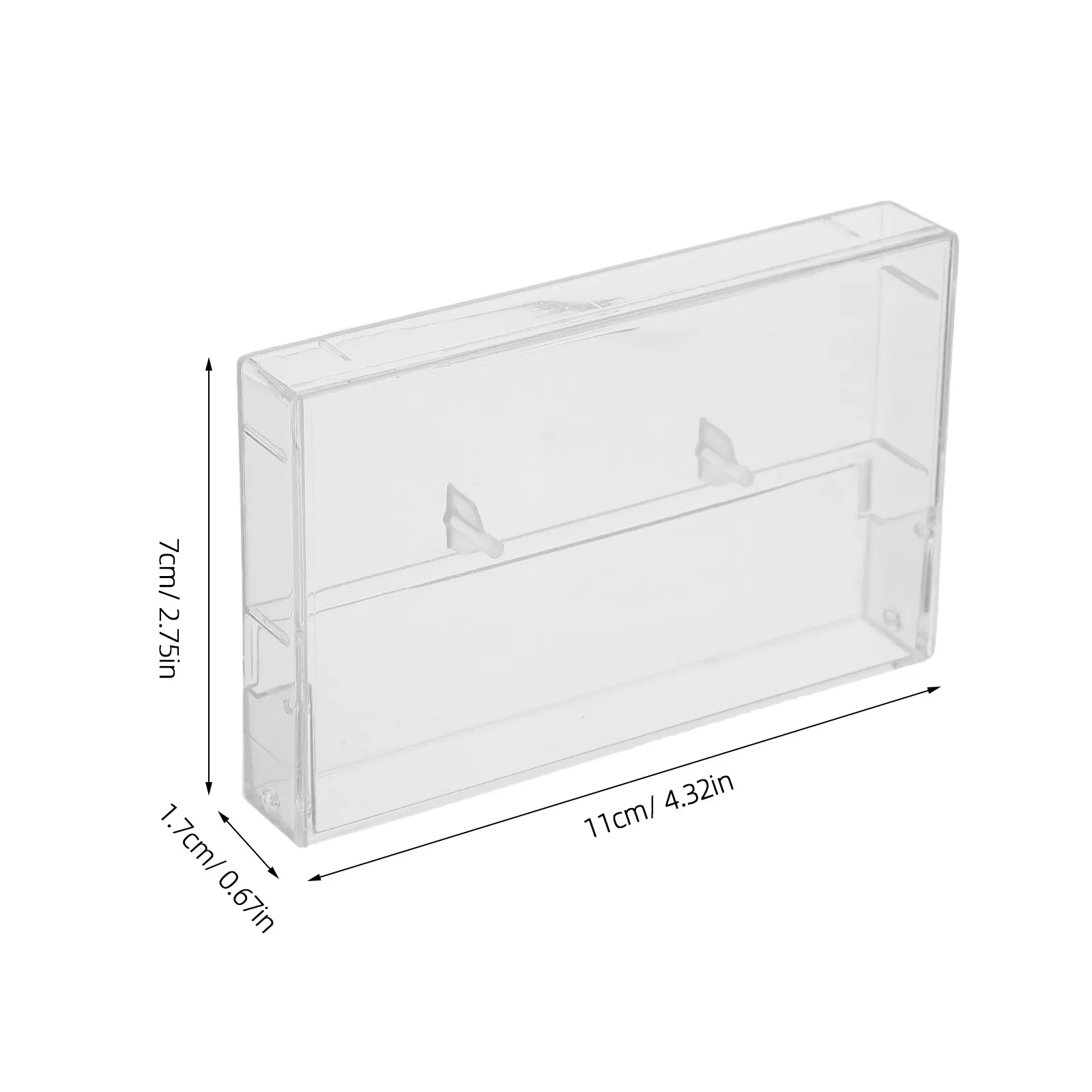8Pcs Cassette Tape Storage Box Clear Plastic Stackable Protective Case for Music Cassettes Audio Tape Organizer Portable Compact