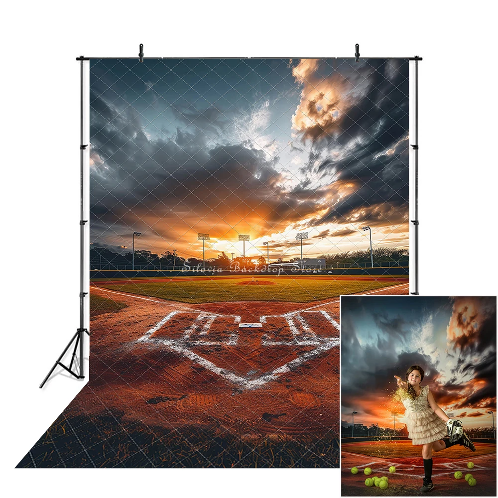 

Field Of Dreams Photo Background Kids Birthday Cake Smash Photography Backdrop Sunset Rosy Clouds Photocall Photo Studio Props