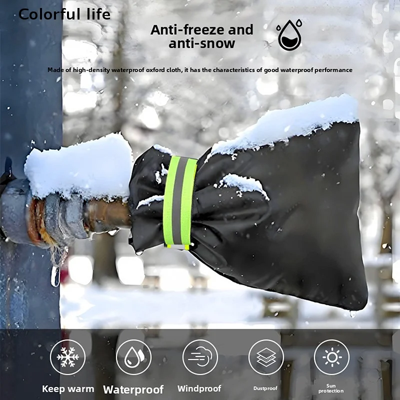 

Insulated Faucet Anti-Freeze Cover Outdoor Pipe Protection Sleeve For Winter Freeze Prevention & Dustproof Warmth