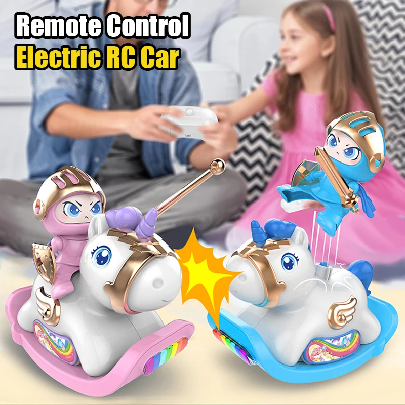 

Детская электрическая радиоуправляемая машинка-каталка из дерева с пультом управления, для интерактивных соревнований родителей и детей, с тележкой, светом и музыкой, подарок